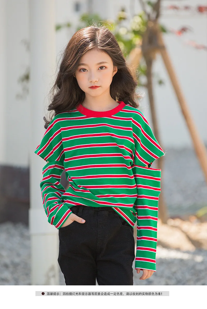 Girls' striped leggings new medium and large children's pure cotton Korean t shirt long-sleeve 2018 autumn children's wear
Girls' striped leggings new medium and large children's pure cotton Korean t shirt long-sleeve 2018 autumn children's wear