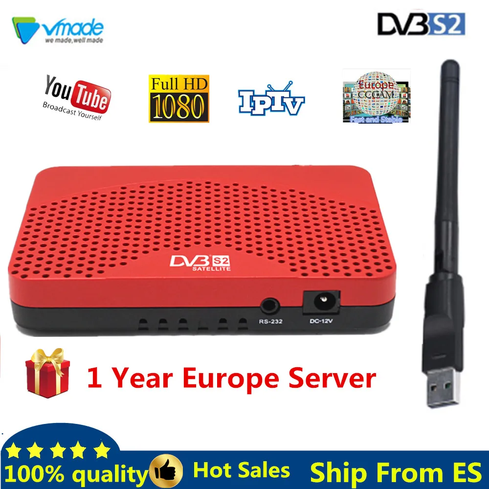 Hot sale Satellite TV Receiver DVB S2 Receiver HD Digital Receptor Support Europe Cline for Spain DVB-S2 Satellite Decoder
Hot sale Satellite TV Receiver DVB S2 Receiver HD Digital Receptor Support Europe Cline for Spain DVB-S2 Satellite Decoder