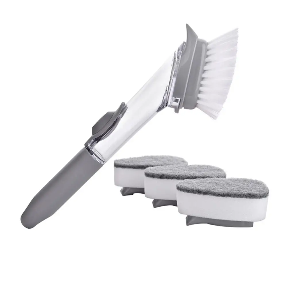 Double Use Kitchen Cleaning Brush Scrubber Dish Bowl Washing Sponge With Refill Liquid Soap Dispenser Kitchen Pot Cleaner Tool
Double Use Kitchen Cleaning Brush Scrubber Dish Bowl Washing Sponge With Refill Liquid Soap Dispenser Kitchen Pot Cleaner Tool