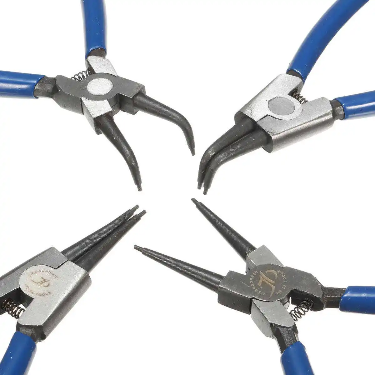 4Pcs/set Circlip Plier Set Internal External Straight Curved Snap Ring Pliers 6'' Hand tools