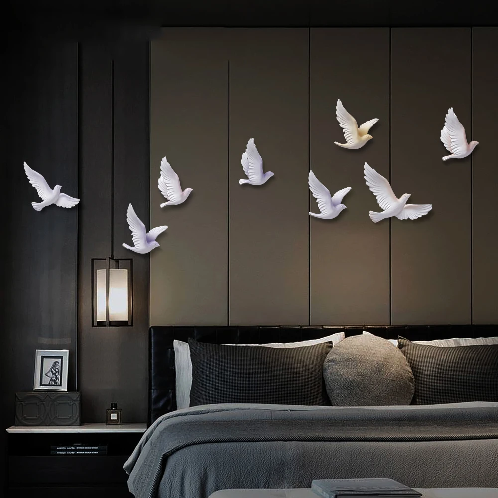 8PCS 3D Stereo Wall Resin Birds Ornament Home Craft Decoration Home Livingroom Background Bird Wall Stickers Mural Accessories
8PCS 3D Stereo Wall Resin Birds Ornament Home Craft Decoration Home Livingroom Background Bird Wall Stickers Mural Accessories