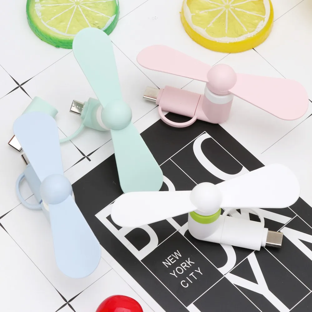 

OPEN-SMART 2in1 Type C Micro USB Gadgets Mini Fan Cooler For All Android Phone For Samsung Xiaomi Huawei HTC Cell Phone