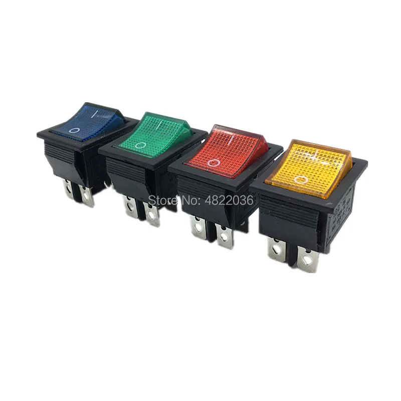 1PC Latching Rocker Switch KCD4 Power Switch 4 Pins 2 Position ON OFF With Light 16A 250VAC 20A 125VAC
1PC Latching Rocker Switch KCD4 Power Switch 4 Pins 2 Position ON OFF With Light 16A 250VAC 20A 125VAC