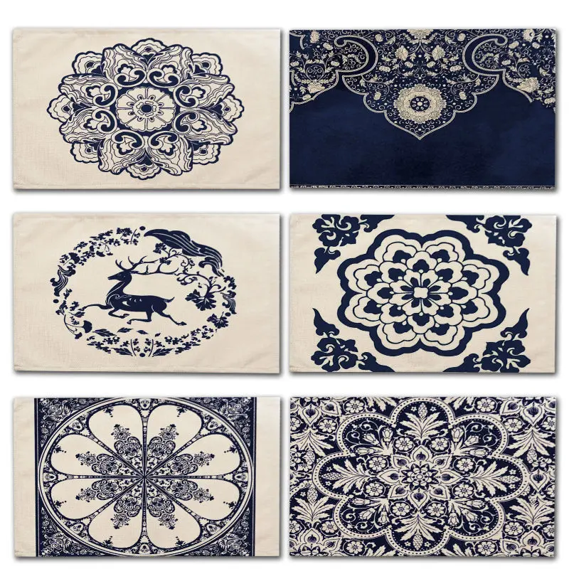 1Pcs Blue and white porcelain Pattern Placemat Dining Table Mat Tea Coaster Cotton Linen Pad Cup Mats 42*32cm Home Decor MC0034
1Pcs Blue and white porcelain Pattern Placemat Dining Table Mat Tea Coaster Cotton Linen Pad Cup Mats 42*32cm Home Decor MC0034