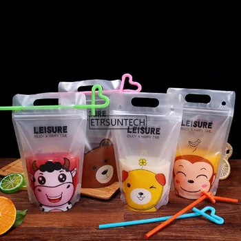 1000pcs Colorful Cute Cartoon Plastic Beverage Bag DIY Drink Container Drinking Juice Food Storage Bag with Handle
1000pcs Colorful Cute Cartoon Plastic Beverage Bag DIY Drink Container Drinking Juice Food Storage Bag with Handle