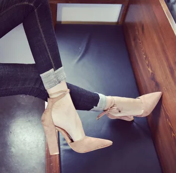 Large Size Multi-color Optional European & American Women's Shoes Pointed Toe Thick with Suede Straps Ladies High Heel Shoes
Large Size Multi-color Optional European & American Women's Shoes Pointed Toe Thick with Suede Straps Ladies High Heel Shoes