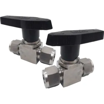 F063 High Pressure 3/8" inch 2 Way Ball Valve Stainless Steel Tubing Fitting for Water Oil and Gas with Black Locking Handle
F063 High Pressure 3/8" inch 2 Way Ball Valve Stainless Steel Tubing Fitting for Water Oil and Gas with Black Locking Handle