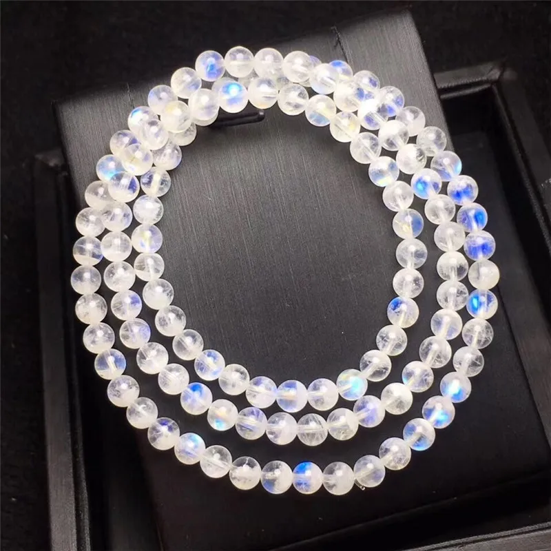 5.3mm Natural Mozambique Moonstone Bracelet For Women Men Stretch Blue Light Crystal 3 Laps Round Beads Gemstone Bracelet AAAAA
5.3mm Natural Mozambique Moonstone Bracelet For Women Men Stretch Blue Light Crystal 3 Laps Round Beads Gemstone Bracelet AAAAA