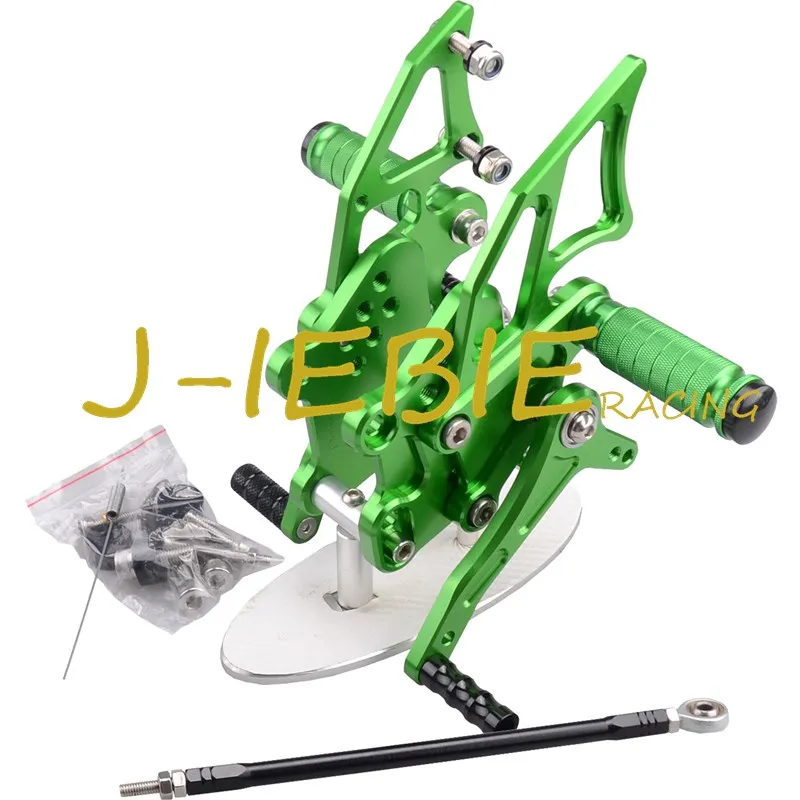 CNC Racing Rearset Регулируемые задние комплекты подножки подходят для Kawasaki NINJA EX300 300R 2013 2014 2015 зеленый
CNC Racing Rearset Регулируемые задние комплекты подножки подходят для Kawasaki NINJA EX300 300R 2013 2014 2015 зеленый