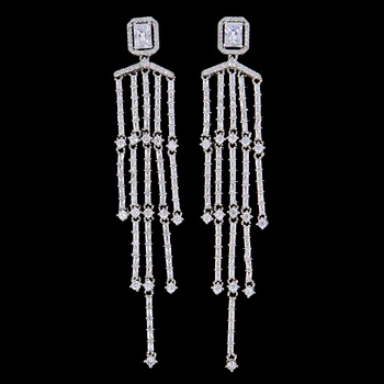 SISCATHY 2019 Trendy Cubic Zirconia Pave Women Wedding Bridal Engagement Earrings Jewelry Geometric Long Drop Earrings for Women
SISCATHY 2019 Trendy Cubic Zirconia Pave Women Wedding Bridal Engagement Earrings Jewelry Geometric Long Drop Earrings for Women