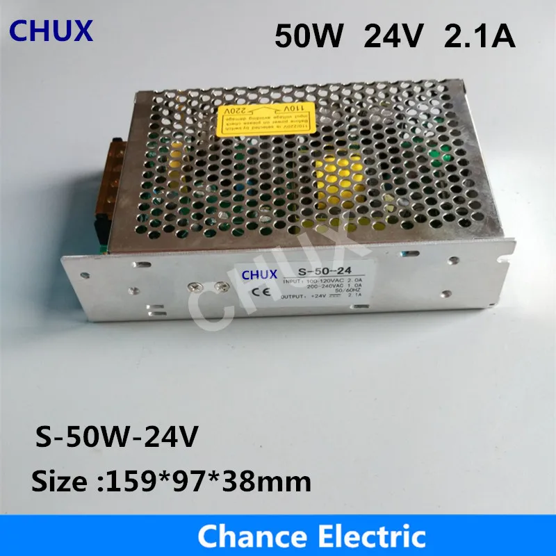 DC Switching Power Supply 24V 50W LED ac 110v 220V Input CE ROHS certificate (S-50W-24V) Single Group 2.1A For Led Strip
DC Switching Power Supply 24V 50W LED ac 110v 220V Input CE ROHS certificate (S-50W-24V) Single Group 2.1A For Led Strip