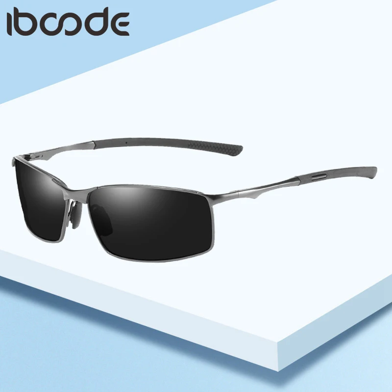 Aluminium HD Polarized Photochromic Sunglasses Men Driving Sun Glasses Eyewear
