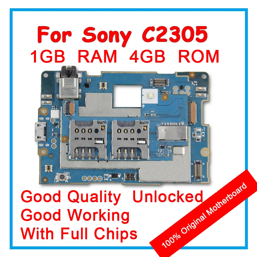 100% Unlocked Original Motherboard For Sony Xperia C S39H C2305 4GB ROM Mainboard Android OS Logic board With Full Chips Replace
100% Unlocked Original Motherboard For Sony Xperia C S39H C2305 4GB ROM Mainboard Android OS Logic board With Full Chips Replace