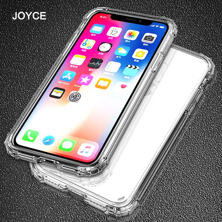 JOYCE Shockproof Case For iPhone X 6 7 8 Plus Phone Case For iPhone XS Max XR 7 Covers Clear Soft Silicone TPU Coque
JOYCE Shockproof Case For iPhone X 6 7 8 Plus Phone Case For iPhone XS Max XR 7 Covers Clear Soft Silicone TPU Coque