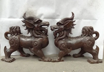 wholesale factory 26" China Bronze Buddhist Wealth Dragon Unicorn Lion Statue FengShui Kylin Pair 25% off
wholesale factory 26" China Bronze Buddhist Wealth Dragon Unicorn Lion Statue FengShui Kylin Pair 25% off