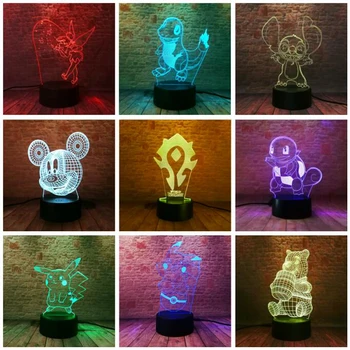 Amroe HOT Pokemon 2019 3D Pikachu Stitch Mickey Fire Dragon LED Night Light 7 Color Auto Change Kids Child Xmas Decor Toys Gifts
Amroe HOT Pokemon 2019 3D Pikachu Stitch Mickey Fire Dragon LED Night Light 7 Color Auto Change Kids Child Xmas Decor Toys Gifts