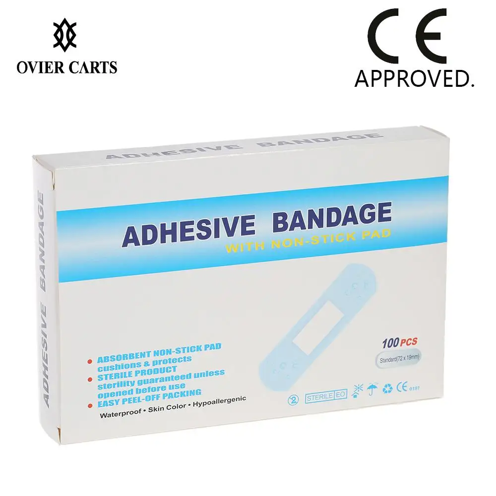 100Pcs 7.2x1.9cm Flexible Waterproof Adhesive Bandages Strips Sterile Breathable Bandages First Aid Emergency Kit CE Approved
100Pcs 7.2x1.9cm Flexible Waterproof Adhesive Bandages Strips Sterile Breathable Bandages First Aid Emergency Kit CE Approved