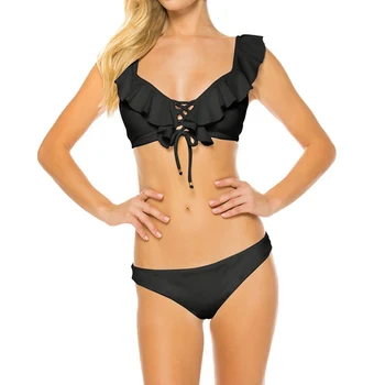 2019 Sexy Swimwear Push Up Bathing Suit Bandage Ruffles Swimsuit Bra Set Women Biki-ni Sets Brazilian Biquinis Beach Wear Female
2019 Sexy Swimwear Push Up Bathing Suit Bandage Ruffles Swimsuit Bra Set Women Biki-ni Sets Brazilian Biquinis Beach Wear Female