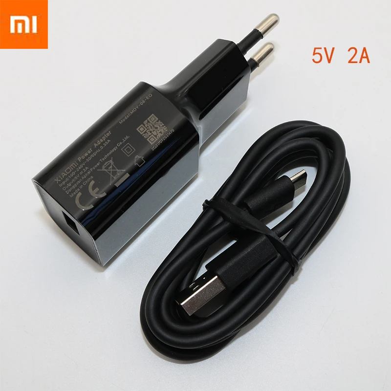 

Original XIAOMI Wall Charger 5V2A EU Plug Adapter 1M Micro USB Data Sync Cable For Redmi Note 2 3 4 4X 5 plus pro 4X 5A 4A S2 3S