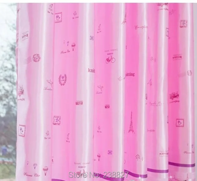 XinHuaEase Short Curtains for Kitchen on the Window Thick Blackout Curtain for the Living Room Children Bedroom Green Pink Door (9)