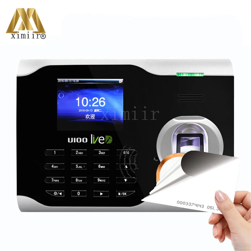 Linux System LIVEID Fingerprint And 125KHZ RFID Card Time Attendance U100 Biometric Fingerprint Time Clock Employee Attendance
Linux System LIVEID Fingerprint And 125KHZ RFID Card Time Attendance U100 Biometric Fingerprint Time Clock Employee Attendance