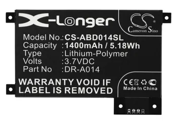 Cameron Sino 1400mAh Battery 170-1056-00 DR-A014 MC-354775 S2011-002-A/S for Amazon D01200 DR-A014 Kindle touch Kindle Touch 4t
Cameron Sino 1400mAh Battery 170-1056-00 DR-A014 MC-354775 S2011-002-A/S for Amazon D01200 DR-A014 Kindle touch Kindle Touch 4t