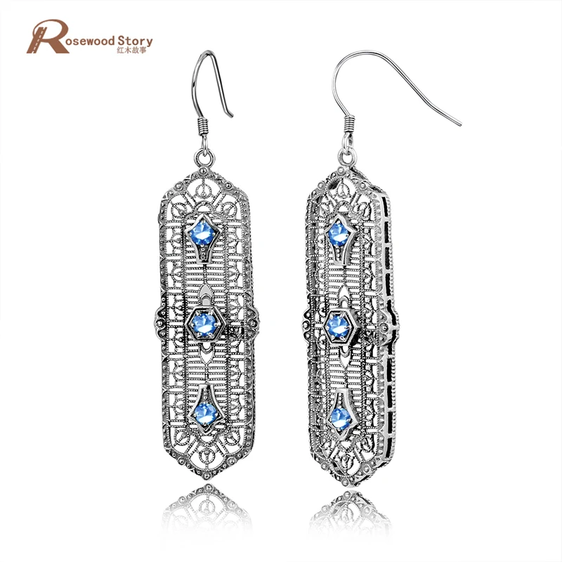 Austrian Crystal Earring Real London Blue CZ Rhinestone Long Earrings Genuine 925 Sterling Silver New Fine Jewelry For Women
Austrian Crystal Earring Real London Blue CZ Rhinestone Long Earrings Genuine 925 Sterling Silver New Fine Jewelry For Women