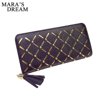 Mara's Dream 2018 Women Purse PU Leather Plaid Tassel Hollow Out Rivets Purse Women Clutch Long Purse Organizer Card Holder
Mara's Dream 2018 Women Purse PU Leather Plaid Tassel Hollow Out Rivets Purse Women Clutch Long Purse Organizer Card Holder