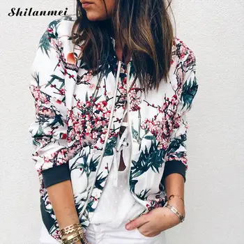 Trendy Retro Women Flower Print Baseball Jacket Zipper Autumn Casual Long Sleeves Slim Bomber Coat Floral Basic Jacket Outwear
Trendy Retro Women Flower Print Baseball Jacket Zipper Autumn Casual Long Sleeves Slim Bomber Coat Floral Basic Jacket Outwear