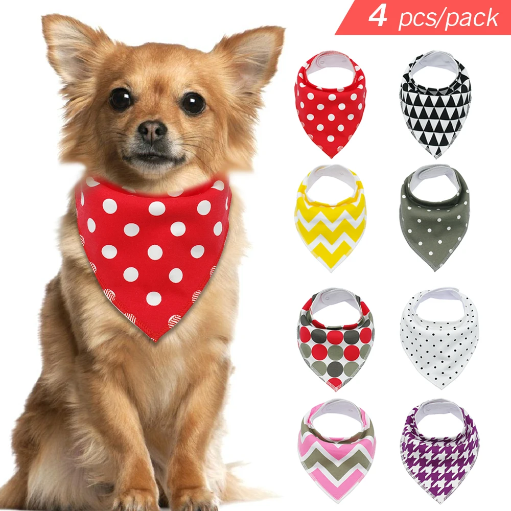 4pcs Dog Bandana Pet Cotton Bib Scarf Dogs Grooming Accessories Bandage Collar for Small Medium Large Pet Fashion Design
4pcs Dog Bandana Pet Cotton Bib Scarf Dogs Grooming Accessories Bandage Collar for Small Medium Large Pet Fashion Design
