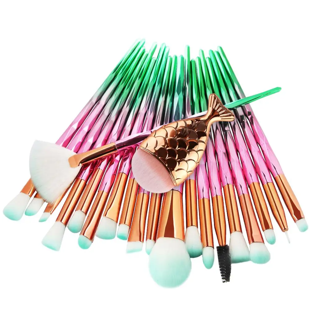 21 Pcs/set Fish Tail Diamond Mermaid Makeup Brushes Set Foundation Powder Eyeshadow Contour Blending Face Cosmetic Brush Tool
21 Pcs/set Fish Tail Diamond Mermaid Makeup Brushes Set Foundation Powder Eyeshadow Contour Blending Face Cosmetic Brush Tool