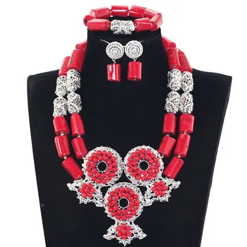 Amazing Wine Red African Coral Beads Jewelry Set Original Red Coral Bridal Statement Necklace Set Women Party Gift Silver CNR720
Amazing Wine Red African Coral Beads Jewelry Set Original Red Coral Bridal Statement Necklace Set Women Party Gift Silver CNR720