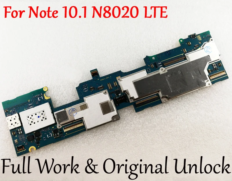 

Tested Full Work Unlock Motherboard For Samsung Galaxy Note 10.1 N8020 LTE Logic Circuit Electronic Panel From Original Phone