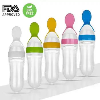 Newborn Baby Squeezing Feeding Bottle Silicone Training Rice Spoon Infant Cereal Food Supplement Feeder Safe Tableware Tools
Newborn Baby Squeezing Feeding Bottle Silicone Training Rice Spoon Infant Cereal Food Supplement Feeder Safe Tableware Tools