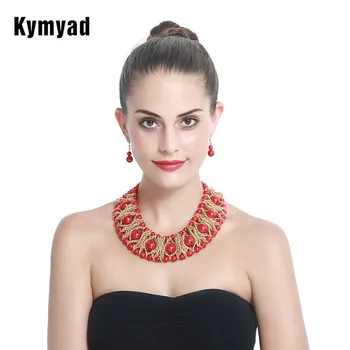 Kymyad Boutique Jewelry Sets For Women Gold Color African Beads Jewelry Set Party Accessories Necklace Earrings Set Wholesale
Kymyad Boutique Jewelry Sets For Women Gold Color African Beads Jewelry Set Party Accessories Necklace Earrings Set Wholesale