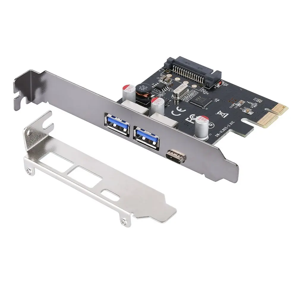 USB 3.0 Type-C PCIe Плата расширения PCI-e к 1 Type C и 2 A 3 адаптер PCI Express контроллер