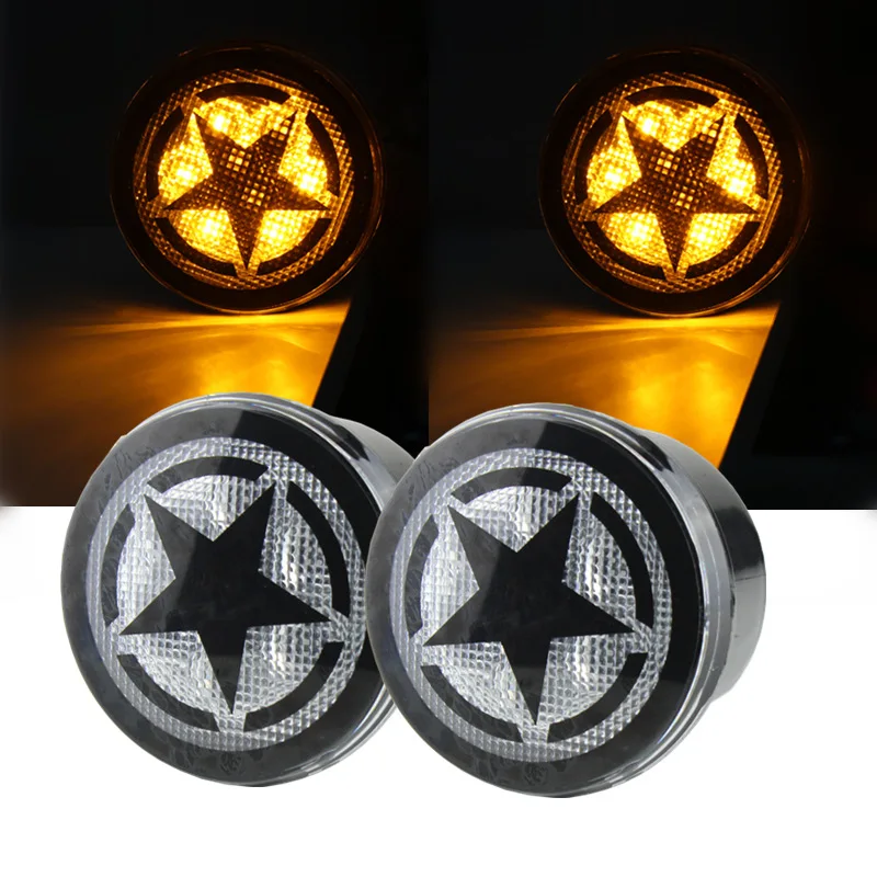 For 07-17 Jeep Wrangler JK Smoked Turn Signal Lamps LED Daytime Lights Five Star Mark
For 07-17 Jeep Wrangler JK Smoked Turn Signal Lamps LED Daytime Lights Five Star Mark