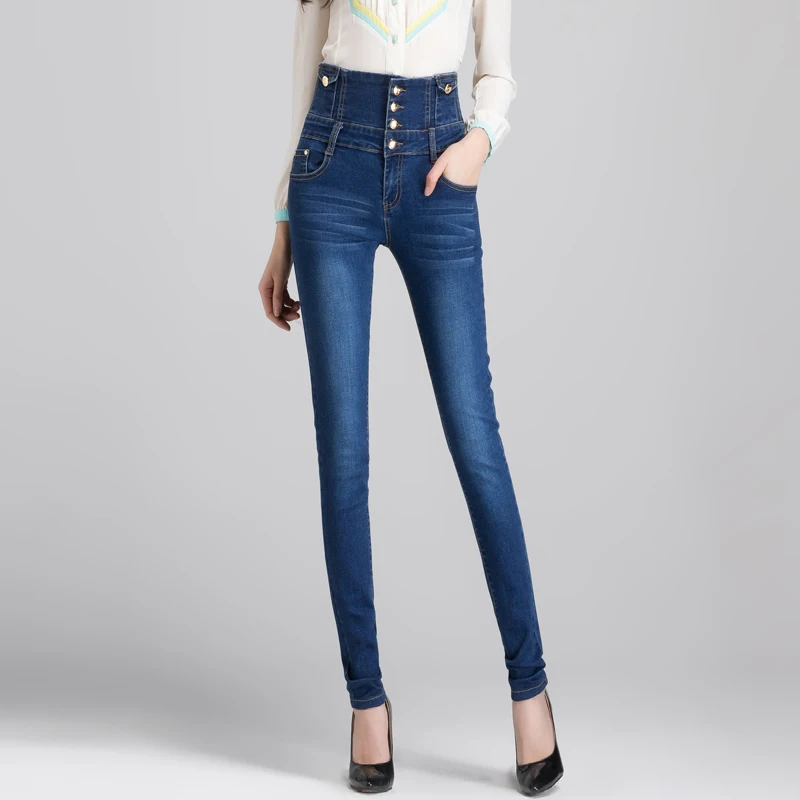 2018 Spring New Fashion High Waist Pencil Pants For Women Skinny Denim Pants Female Vintage Buttons Trousers Pantalon Femme
2018 Spring New Fashion High Waist Pencil Pants For Women Skinny Denim Pants Female Vintage Buttons Trousers Pantalon Femme