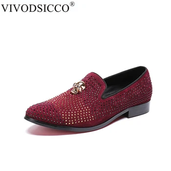 VIVODSICCO New Men Rhinestone Loafers Shoes Suede With Luxury Man Slipper Smoking Suede Leather Dress Shoes Men's Flats Driving
VIVODSICCO New Men Rhinestone Loafers Shoes Suede With Luxury Man Slipper Smoking Suede Leather Dress Shoes Men's Flats Driving