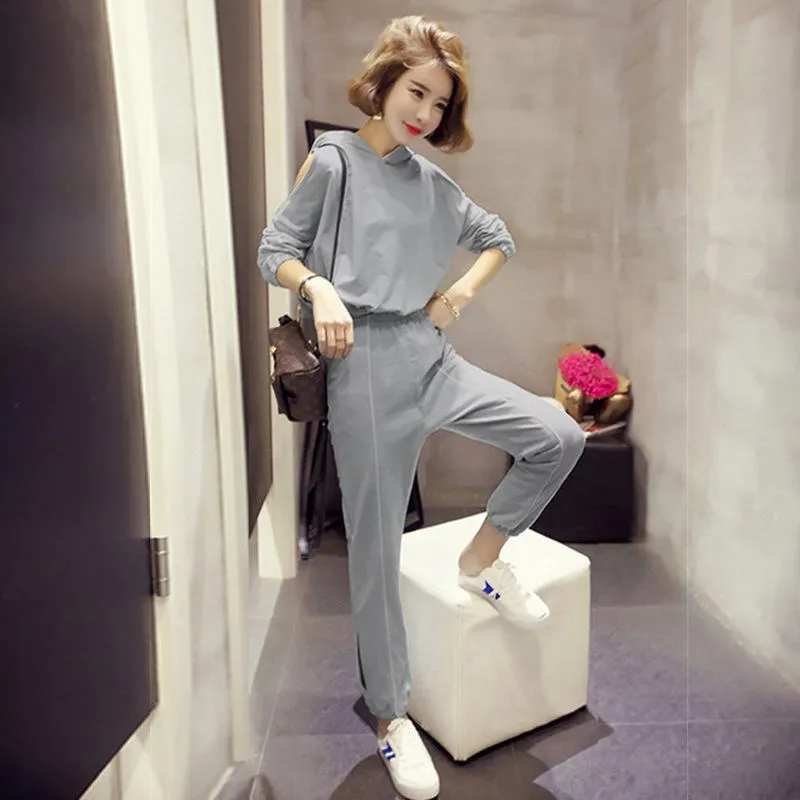 Women Tweed Fitness Gym Tracksuit Outfits Matching Suit Set Full Sleeve Hollow Out Hooded Sweatershirt Top + Loose Elastic Pants
Women Tweed Fitness Gym Tracksuit Outfits Matching Suit Set Full Sleeve Hollow Out Hooded Sweatershirt Top + Loose Elastic Pants