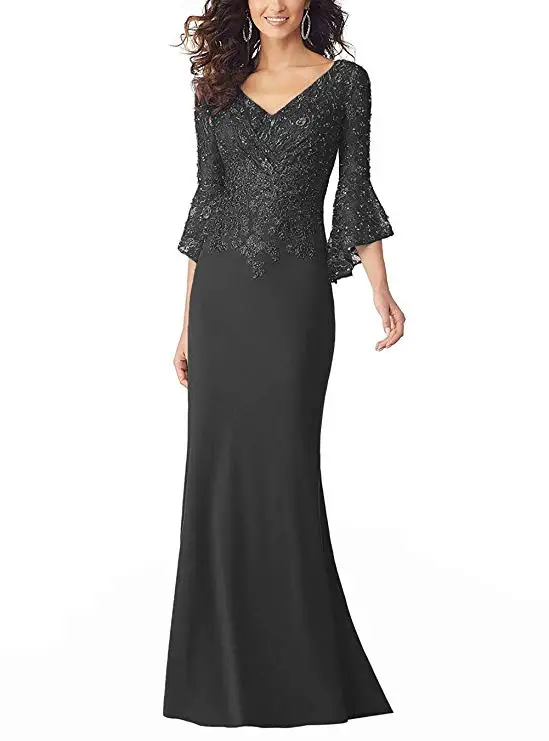Women's Long Formal Dresses 3/4 Sleeves Mother of The Bride Dresses Lace Chiffon Mother Of The Bride Dresses
Women's Long Formal Dresses 3/4 Sleeves Mother of The Bride Dresses Lace Chiffon Mother Of The Bride Dresses