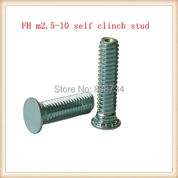 1000pcs steel with white zinc coated PEM FH m2.5*10self clinch stud pressure riveting screw stud
1000pcs steel with white zinc coated PEM FH m2.5*10self clinch stud pressure riveting screw stud