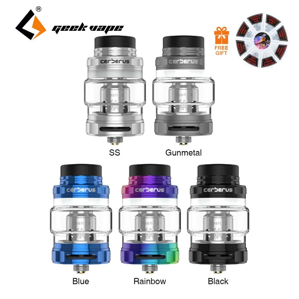 Емкость GeekVape Cerberus Subohm диаметр 27 мм емкость 5 мл/4 мл катушка Super Mesh 0 2 Ом VS Creed RTA 6