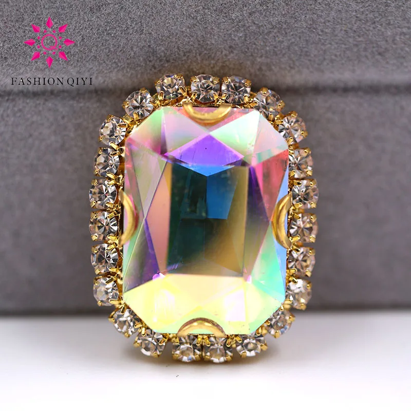 10pcs/bag High grade Gold bottom Rectangular octagonal shape AB Color sew on rhinestones glass Crystal button DIY accessories
10pcs/bag High grade Gold bottom Rectangular octagonal shape AB Color sew on rhinestones glass Crystal button DIY accessories