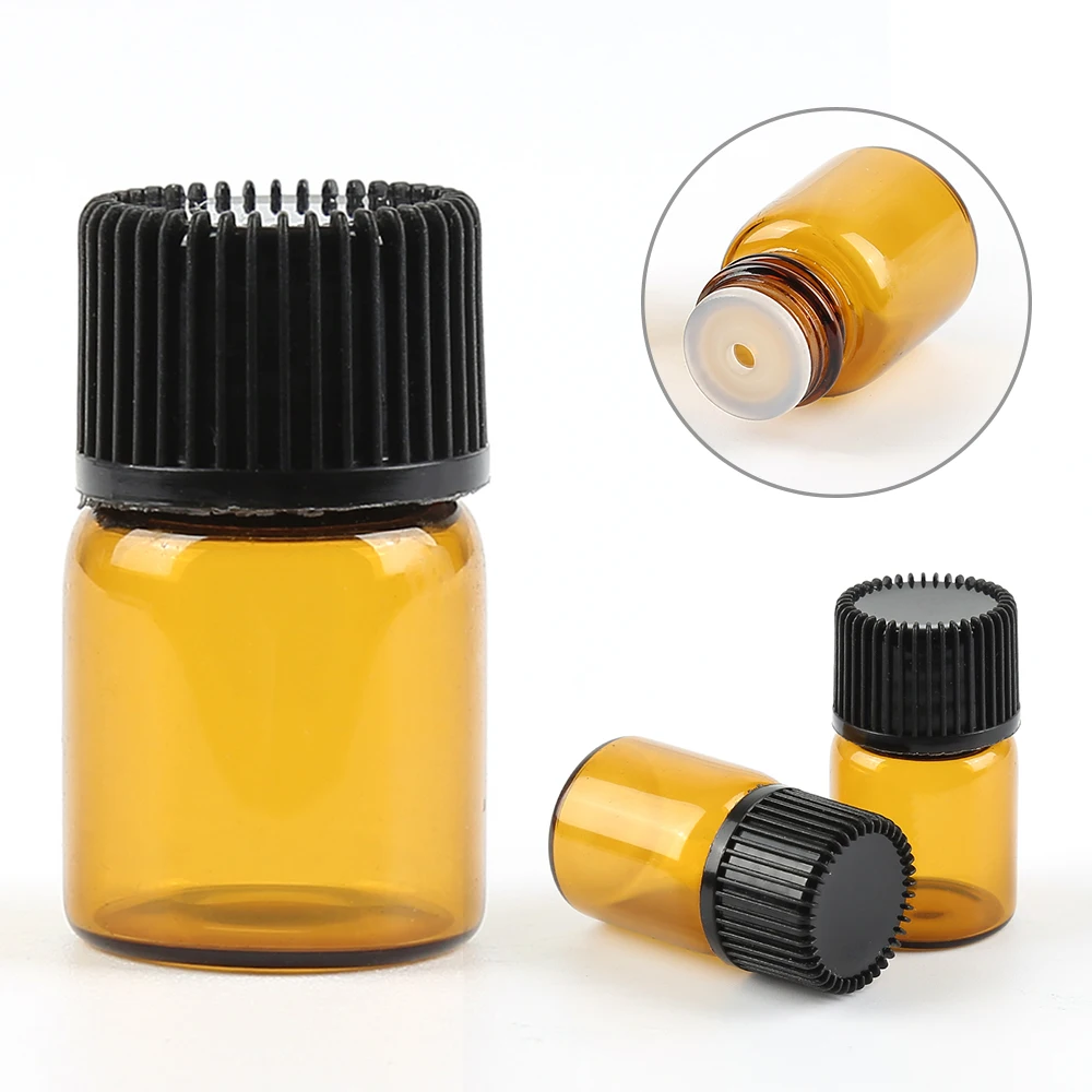 Aihogard 100pcs 2ml Empty Mini Amber Glass Liquid Pot Aromatherapy Essential Oil Bottle Opening Adapter & Cap Container
Aihogard 100pcs 2ml Empty Mini Amber Glass Liquid Pot Aromatherapy Essential Oil Bottle Opening Adapter & Cap Container
