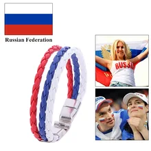 2018 Fashion Football National Flag Leather Bracelet Men/Wome Lover Bracelets Weave Braided Wristband Football Fans Bracelet
2018 Fashion Football National Flag Leather Bracelet Men/Wome Lover Bracelets Weave Braided Wristband Football Fans Bracelet