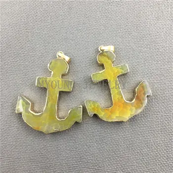 MY0383 Yellow Anchor Agates Slice With Gold Electroplated Bail Pendant,Natural Stone Onyx Slice Gold Edges Pendant
MY0383 Yellow Anchor Agates Slice With Gold Electroplated Bail Pendant,Natural Stone Onyx Slice Gold Edges Pendant