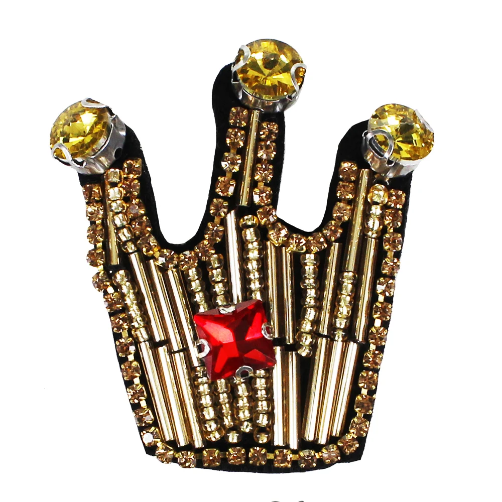 6 Unidades Parche para Ropa dise/&ntilde;o de Corona Abeja y Estrella Color Dorado y Negro