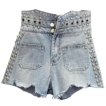 2020 summer heavy work beaded denim shorts women high waist hole wide leg rivets jeans shorts
2020 summer heavy work beaded denim shorts women high waist hole wide leg rivets jeans shorts