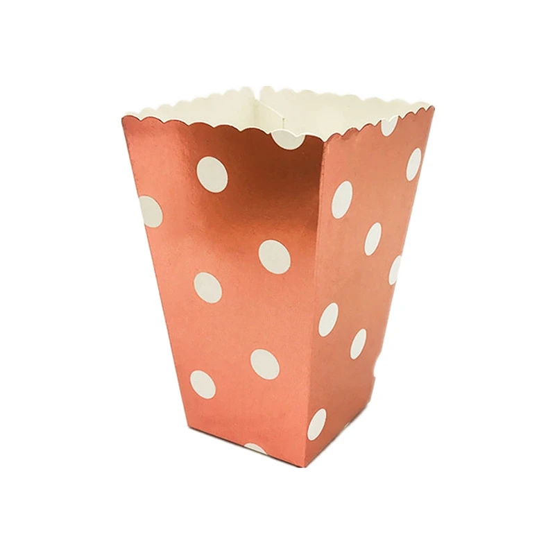 12pcs Wedding Birthday Movie Party Tableware Rose Gold stiff paper Party Popcorn Boxes Pop Corn Candy/Sanck Favor Bags
12pcs Wedding Birthday Movie Party Tableware Rose Gold stiff paper Party Popcorn Boxes Pop Corn Candy/Sanck Favor Bags